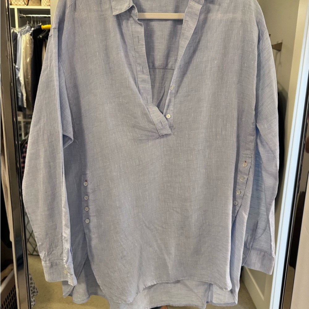 J. McLaughlin Light Blue Tunic Top